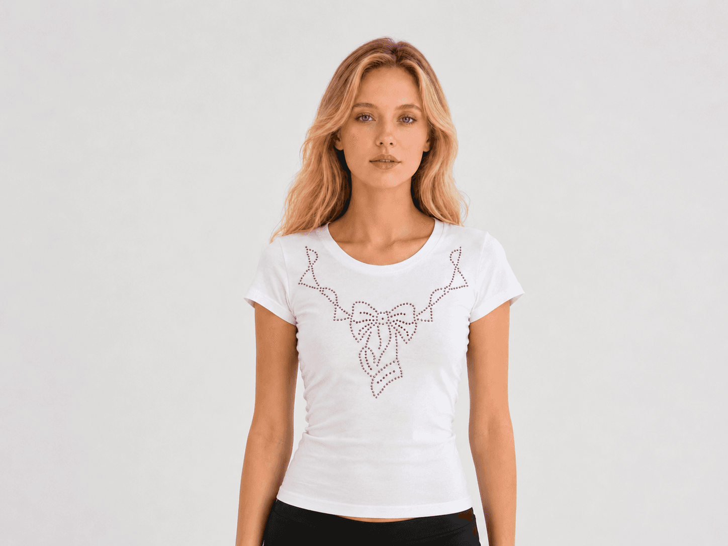 Tee-shirt strass noeud