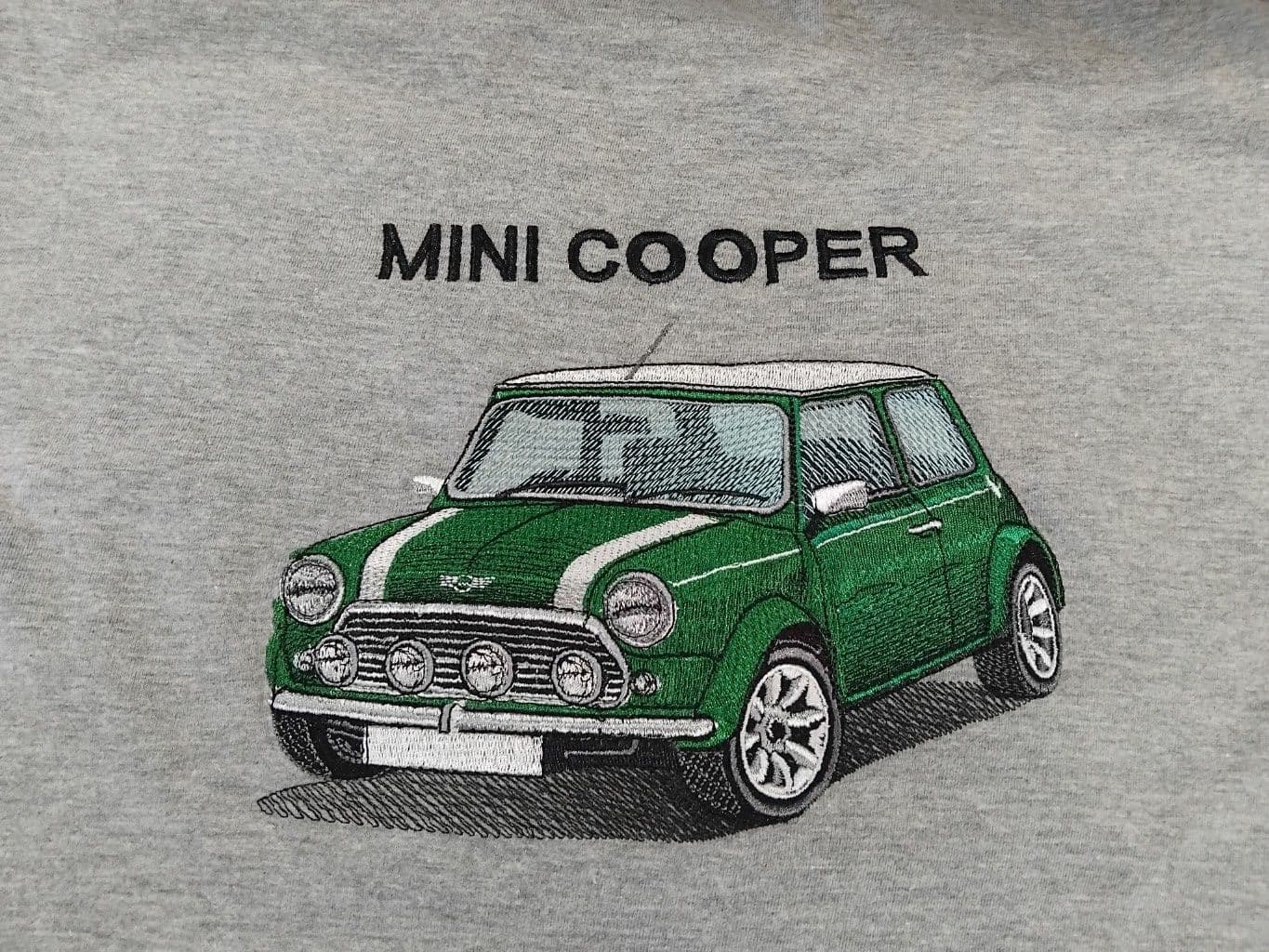 mini cooper brodée zoom