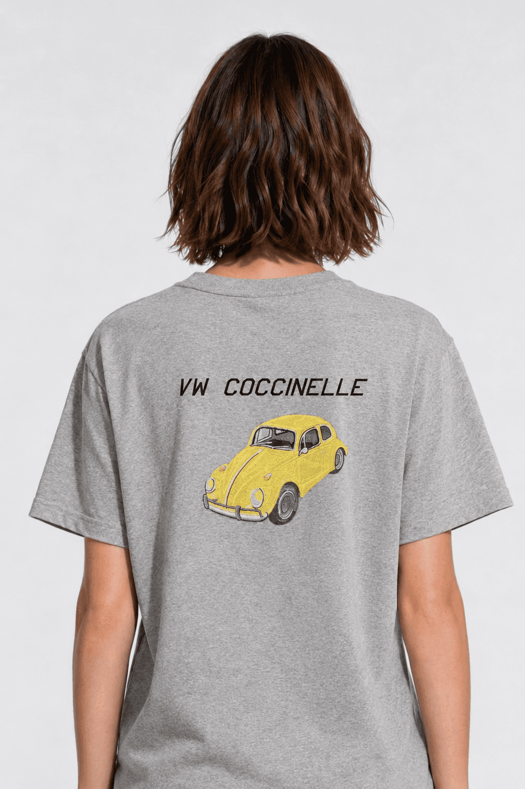 Tee-shirt brodé VW Coccinelle gris