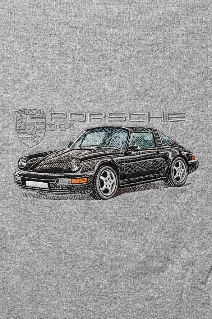 Zoom broderie Porsche
