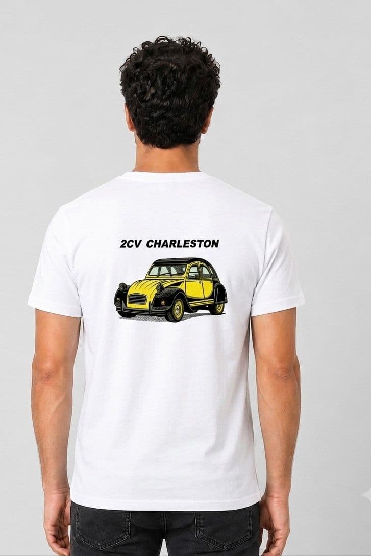 Tee-shirt blanc brodé 2CV Charleston